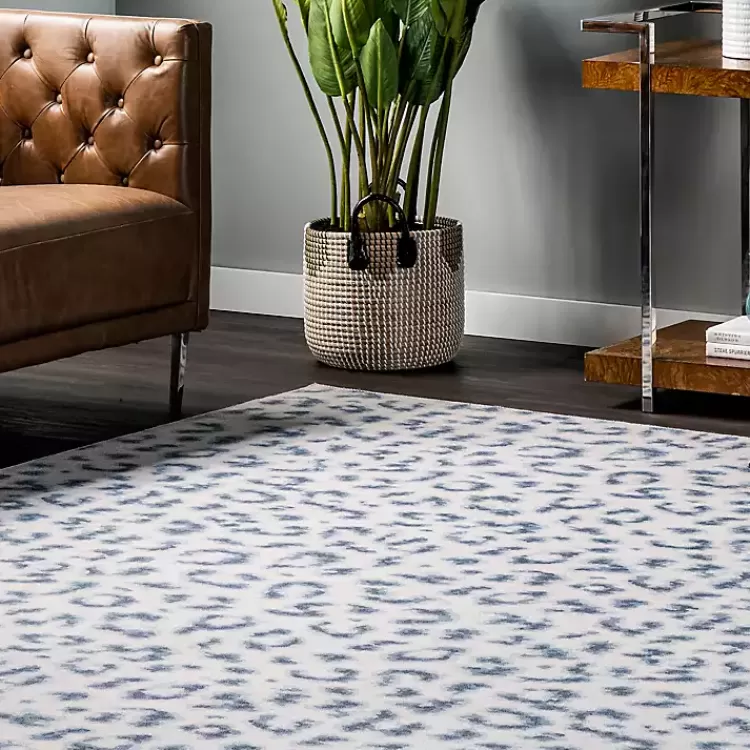 blue_leopard_spots_washable_area_rug_x_3.webp Blue Leopard Spots Washable Area Rug, 5x8>Kirklands Home New