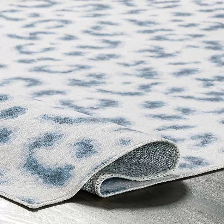 blue_leopard_spots_washable_area_rug_x_4.webp Blue Leopard Spots Washable Area Rug, 5x8>Kirklands Home New