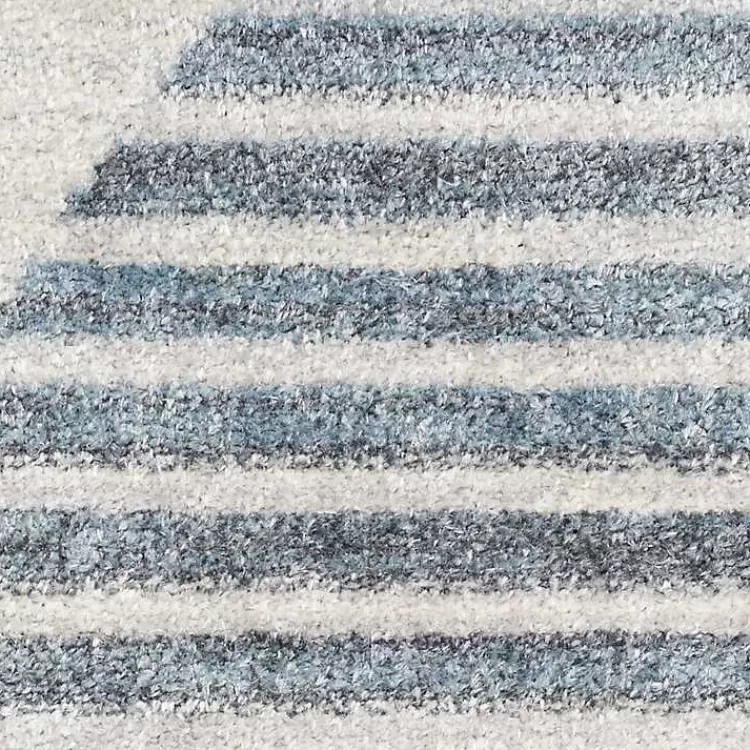 Blue Linear Geometric Washable Runner, 2x12>Kirklands Home Clearance