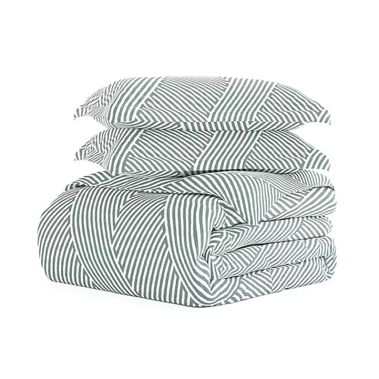 Blue Linear 2-pc. Twin Duvet Cover Set>Kirklands Home Best
