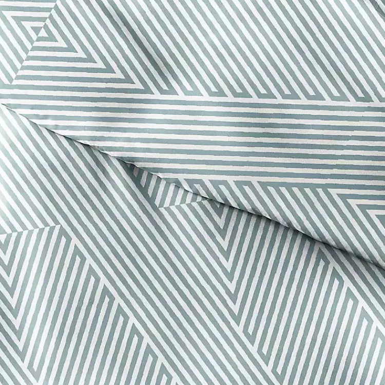 Blue Linear 2-pc. Twin Duvet Cover Set>Kirklands Home Best