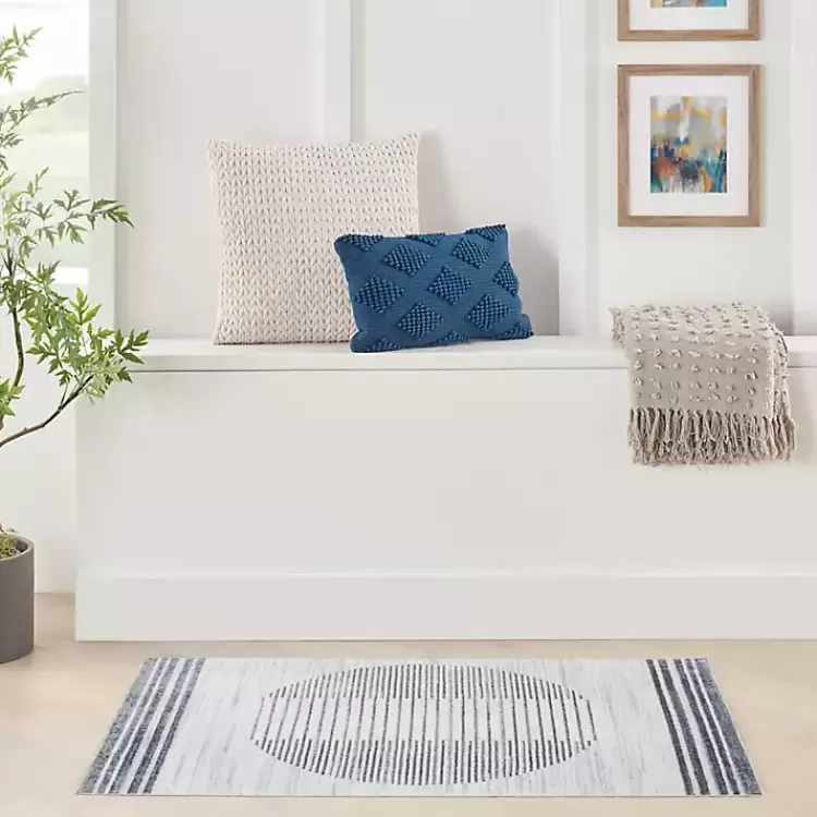 blue_linear_sphere_washable_accent_rug_x_5.webp Blue Linear Sphere Washable Accent Rug, 2x4>Kirklands Home Cheap