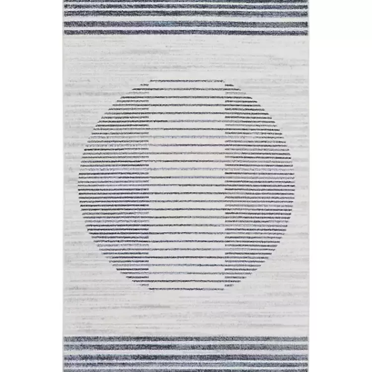 Blue Linear Sphere Washable Area Rug, 3x5>Kirklands Home Discount