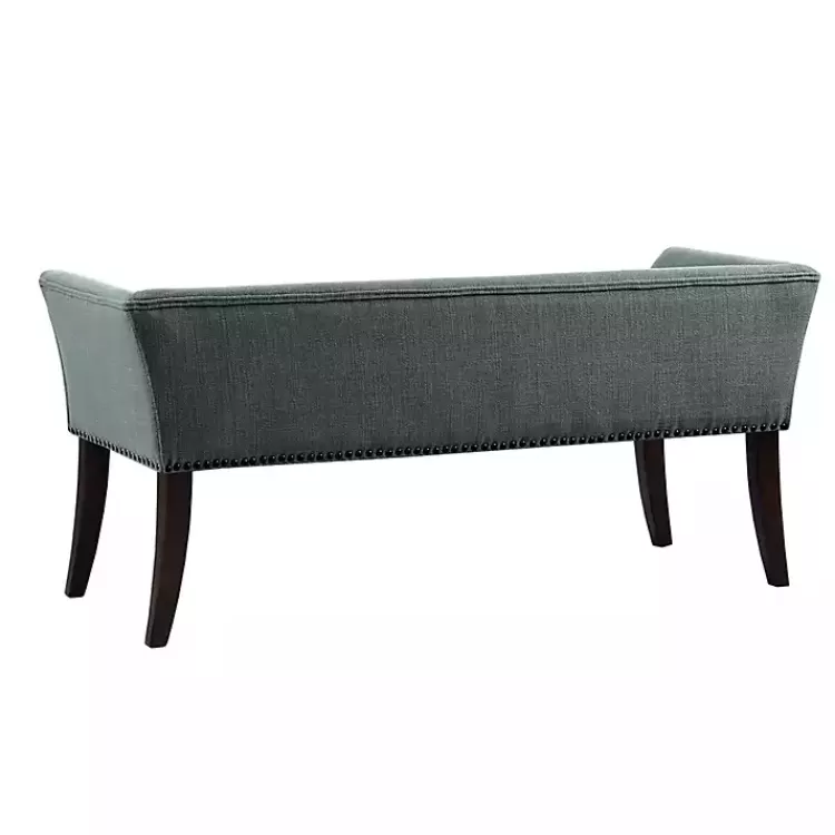 blue_low_back_flared_nailhead_trim_bench_3.webp Low Back Flared Nailhead Trim Bench>Kirklands Home Flash Sale