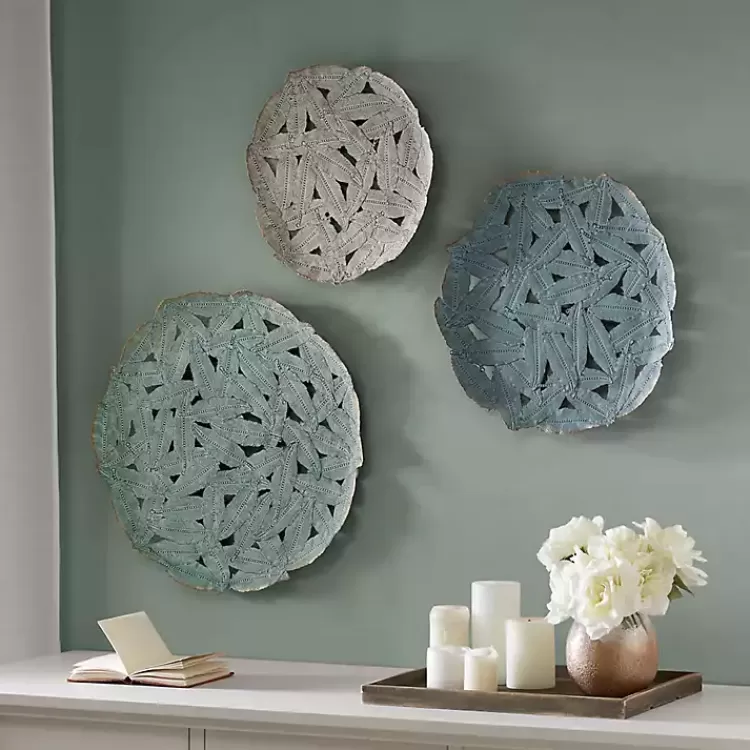 Metal Feather Round Wall Plaques, Set of 3>Kirklands Home Best Sale