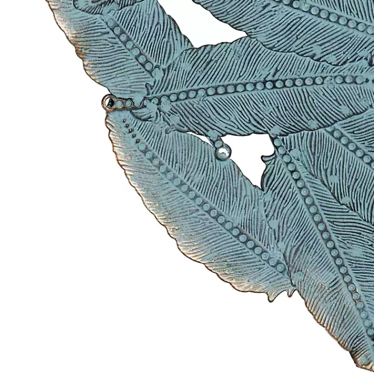 blue_metal_feather_round_wall_plaques_set_of__3.webp Metal Feather Round Wall Plaques, Set of 3>Kirklands Home Best Sale