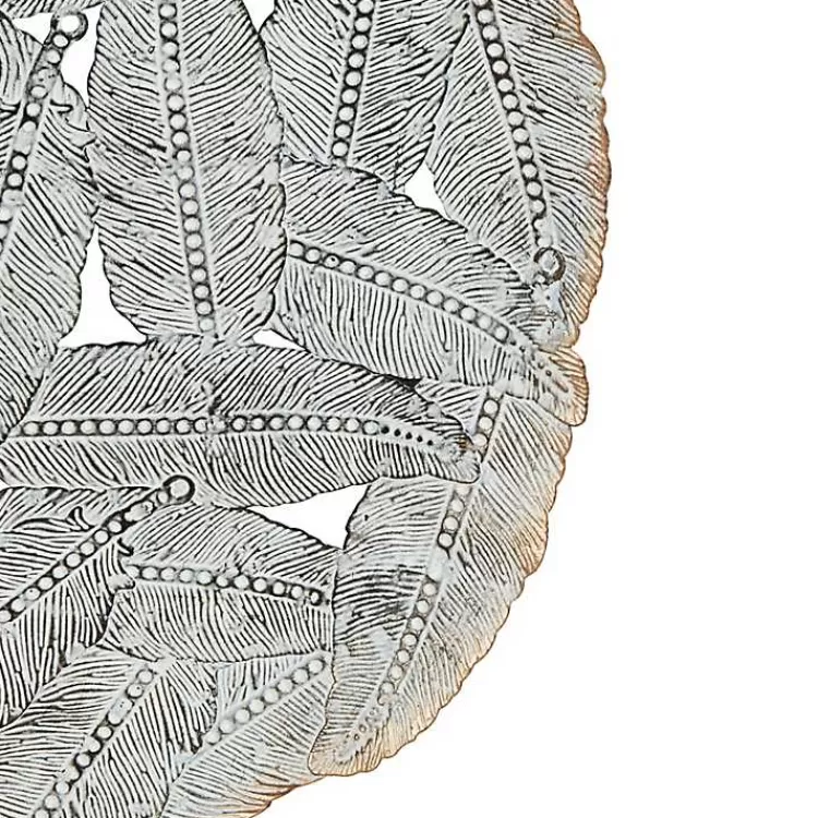 blue_metal_feather_round_wall_plaques_set_of__4.webp Metal Feather Round Wall Plaques, Set of 3>Kirklands Home Best Sale