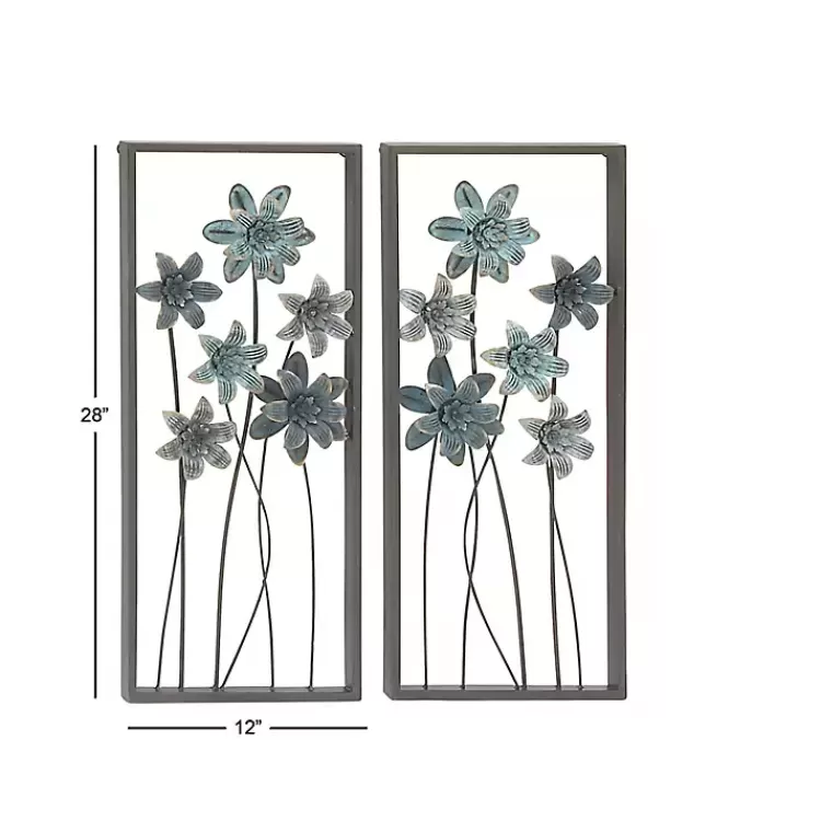 blue_metal_floral_panel_wall_plaques_set_of__7.webp Metal Floral Panel Wall Plaques, Set of 2>Kirklands Home Clearance