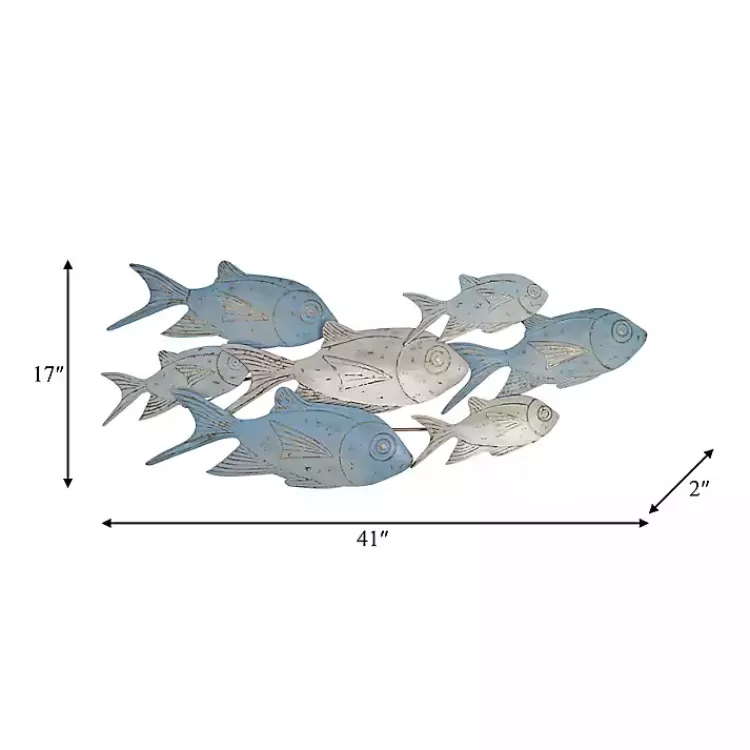 blue_metal_school_of_fish_wall_plaque_4.webp Metal School of Fish Wall Plaque>Kirklands Home Clearance