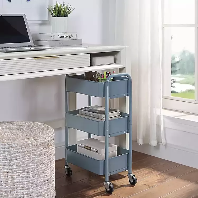 Metal 3-Tier Organizer Storage Cart>Kirklands Home Clearance