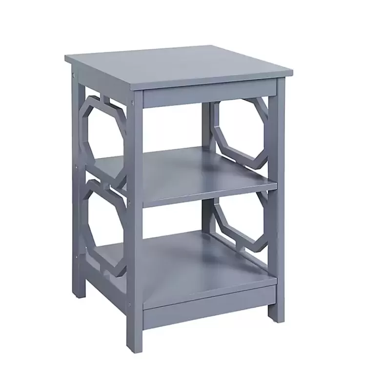 Octagon 2-Shelf Accent Table>Kirklands Home Sale