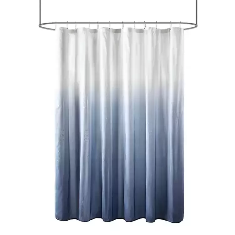 Blue Ombre Seersucker Shower Curtain>Kirklands Home Fashion