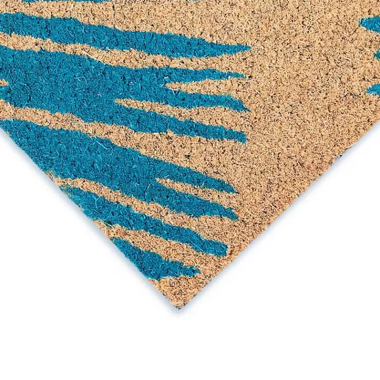 blue_palm_fronds_welcome_coir_doormat_6.webp Blue Palm Fronds Welcome Coir Doormat>Kirklands Home Clearance