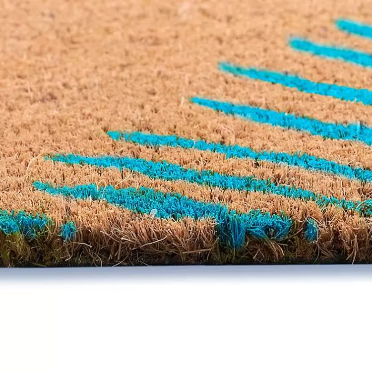 blue_palm_fronds_welcome_coir_doormat_8.webp Blue Palm Fronds Welcome Coir Doormat>Kirklands Home Clearance