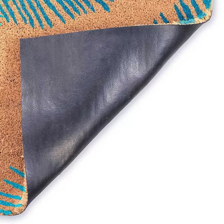 blue_palm_fronds_welcome_coir_doormat_9.webp Blue Palm Fronds Welcome Coir Doormat>Kirklands Home Clearance
