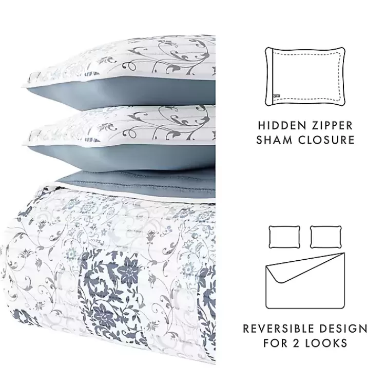 blue_patchwork_reversible_pc_twin_quilt_set_7.webp Blue Patchwork Reversible 2-pc. Twin Quilt Set>Kirklands Home Cheap