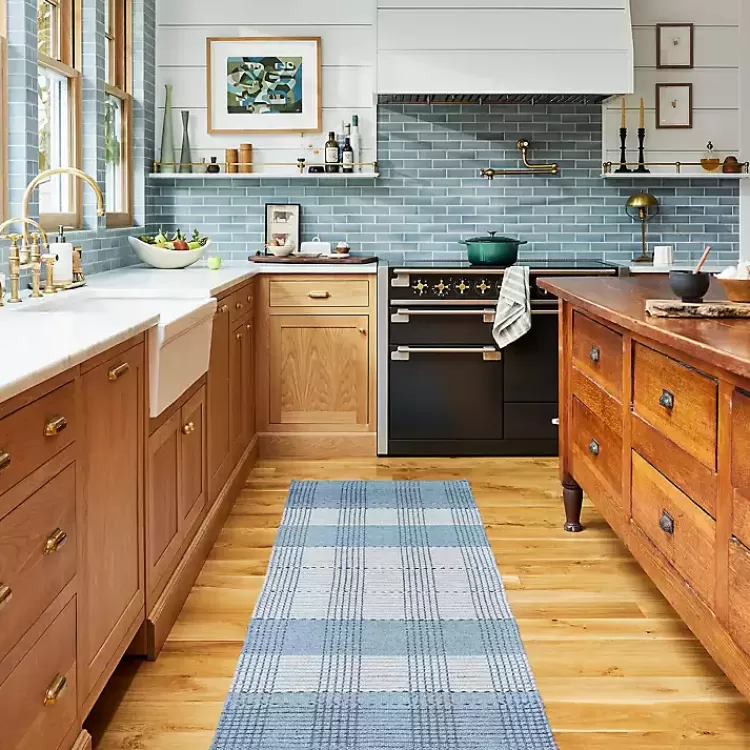 Plaid Emily Henderson x RugsUSA Runner, 2x8>Kirklands Home New
