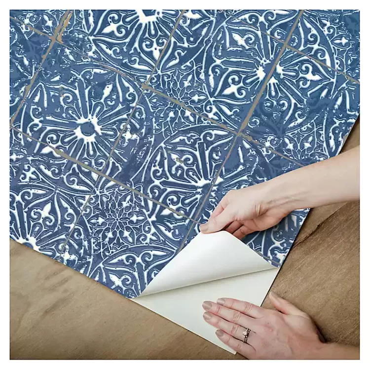 blue_provincial_tiles_peel__stick_wallpaper_3.webp Provincial Tiles Peel & Stick Wallpaper>Kirklands Home Hot