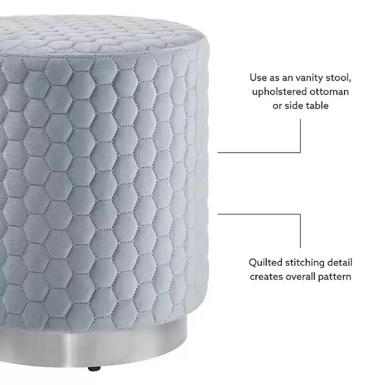 blue_quilted_honeycomb_ottoman_5.webp Blue Quilted Honeycomb Ottoman>Kirklands Home Clearance