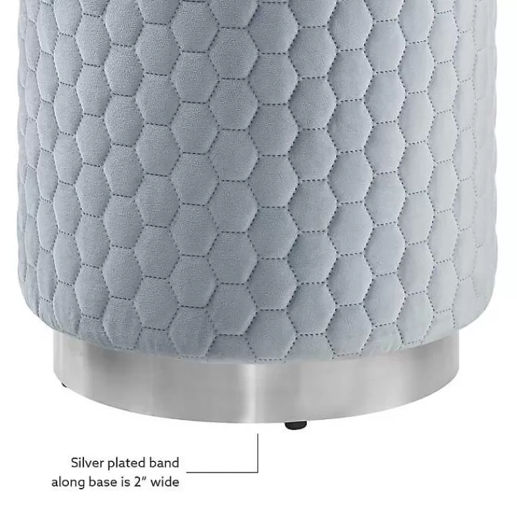blue_quilted_honeycomb_ottoman_6.webp Blue Quilted Honeycomb Ottoman>Kirklands Home Clearance