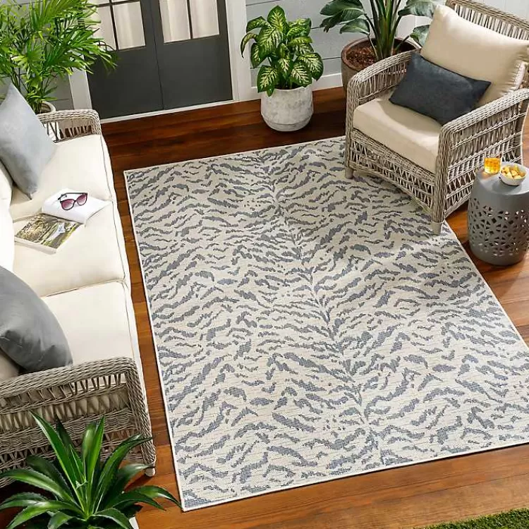 Blue Ravello Outdoor Rug, 6x9>Kirklands Home Best