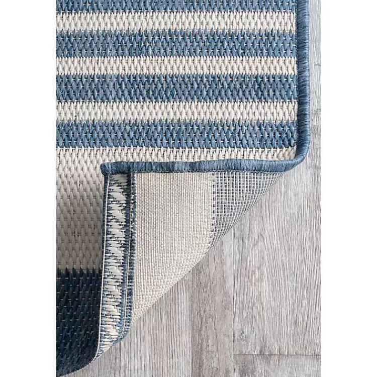 blue_robin_stripe_outdoor_rug_x_4.webp Robin Stripe Outdoor Rug, 5x8>Kirklands Home Clearance