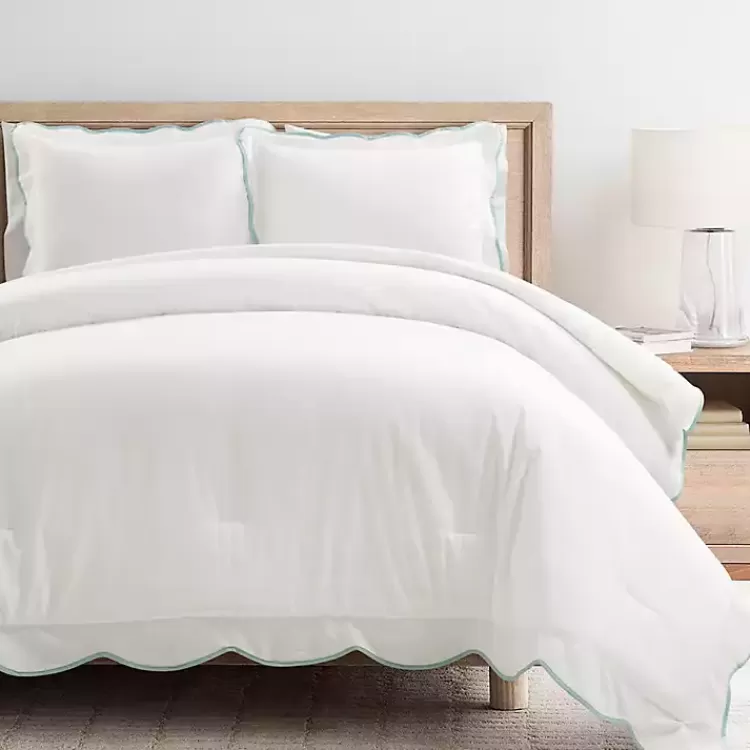 Blue Scalloped Edge 3-pc. King Comforter Set>Kirklands Home Outlet