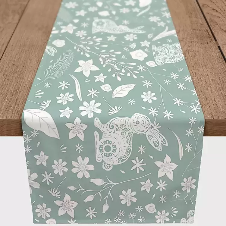 Blue Scandinavian Bunny Table Runner, 72 in.>Kirklands Home Online