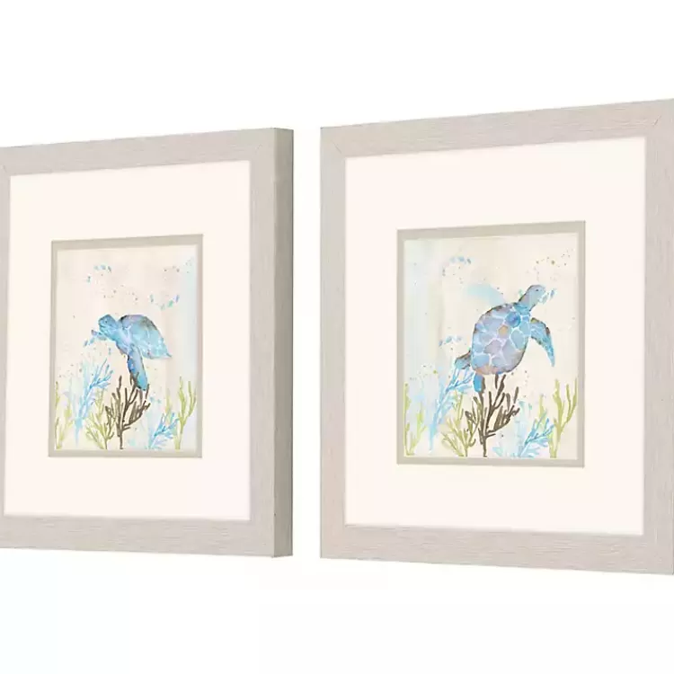 blue_sea_turtle_frames_art_prints_set_of__2.webp Blue Sea Turtle Frames Art Prints, Set of 2>Kirklands Home Clearance
