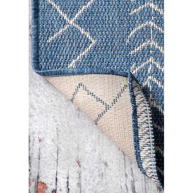 blue_serna_tribal_outdoor_area_rug_x_4.webp Blue Serna Tribal Outdoor Area Rug, 5x8>Kirklands Home Discount