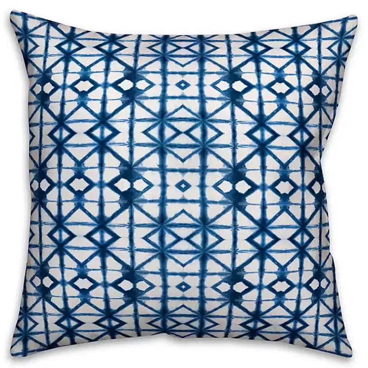 Blue Shibori Outdoor Pillow>Kirklands Home Sale