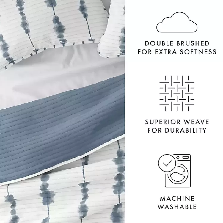 blue_shibori_reversible_pc_king_quilt_set_6.webp Blue Shibori Reversible 3-pc. King Quilt Set>Kirklands Home Clearance