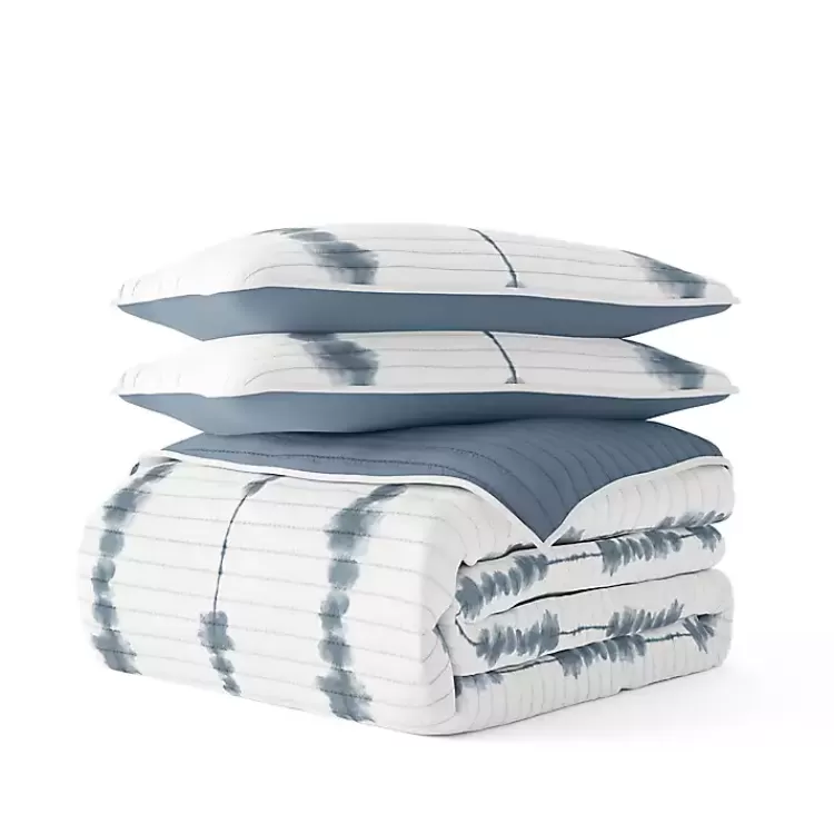 blue_shibori_reversible_pc_twin_quilt_set_2.webp Blue Shibori Reversible 2-pc. Twin Quilt Set>Kirklands Home Best