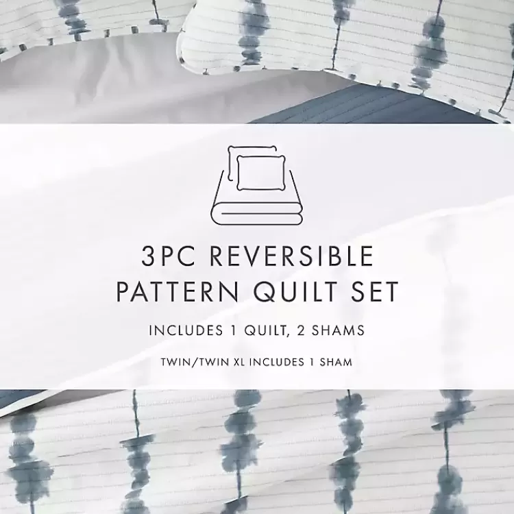 blue_shibori_reversible_pc_twin_quilt_set_8.webp Blue Shibori Reversible 2-pc. Twin Quilt Set>Kirklands Home Best