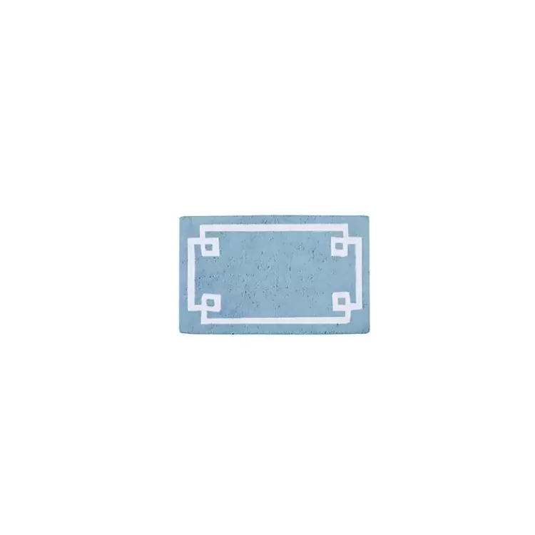 Blue Simple Trim Cotton Tufted Bath Mat, 30 in.>Kirklands Home Fashion