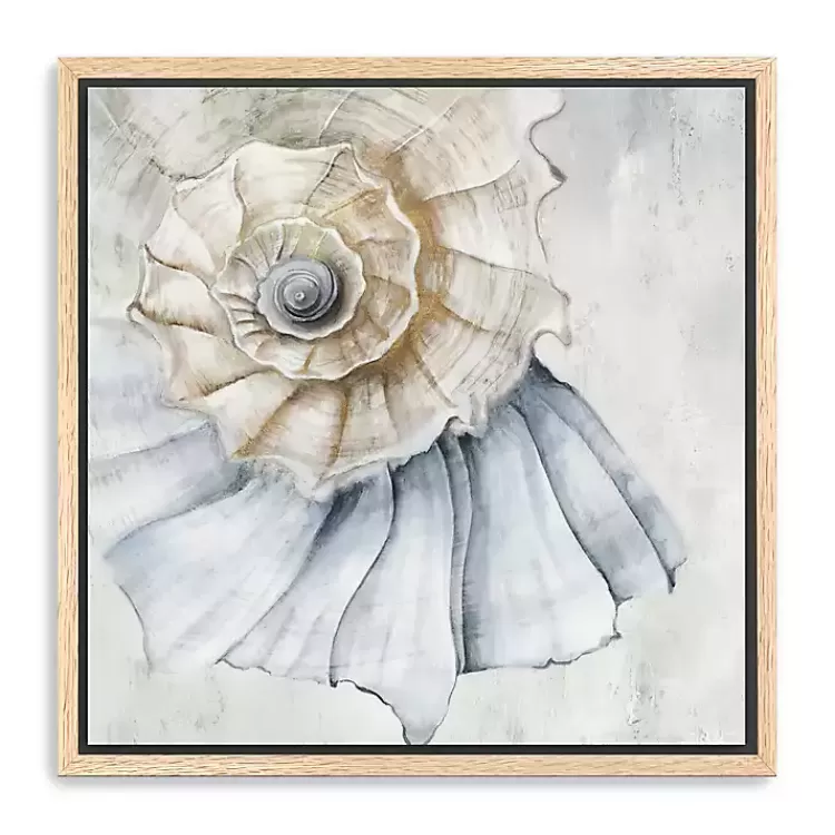 Blue Spiral Shell Framed Canvas Art Print>Kirklands Home Shop