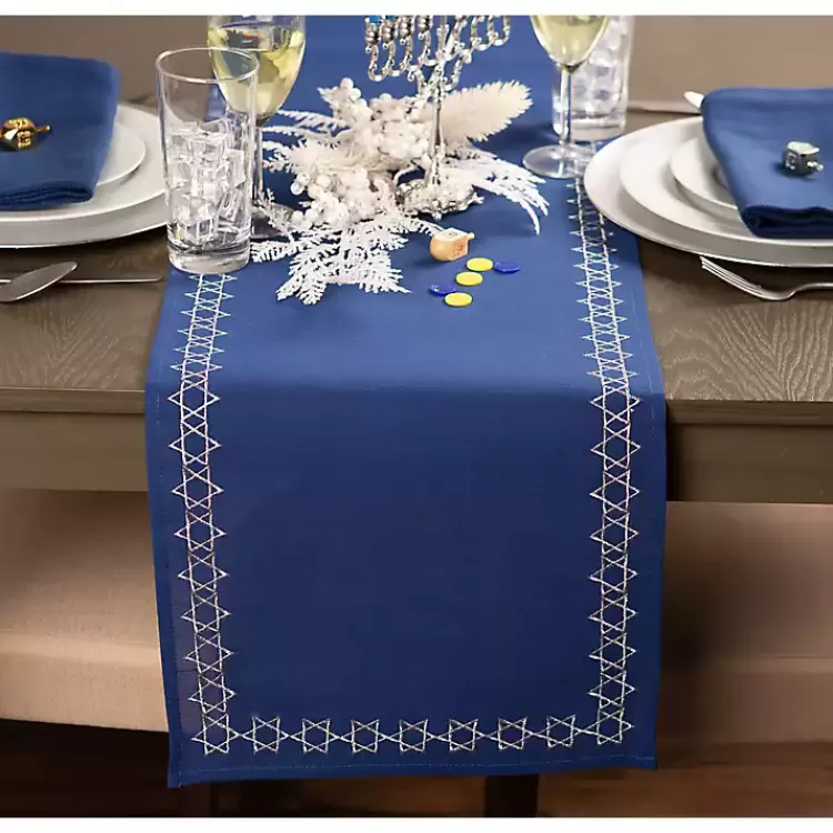 blue_star_of_david_hanukkah_table_runner_4.webp Blue Star of David Hanukkah Table Runner>Kirklands Home Flash Sale