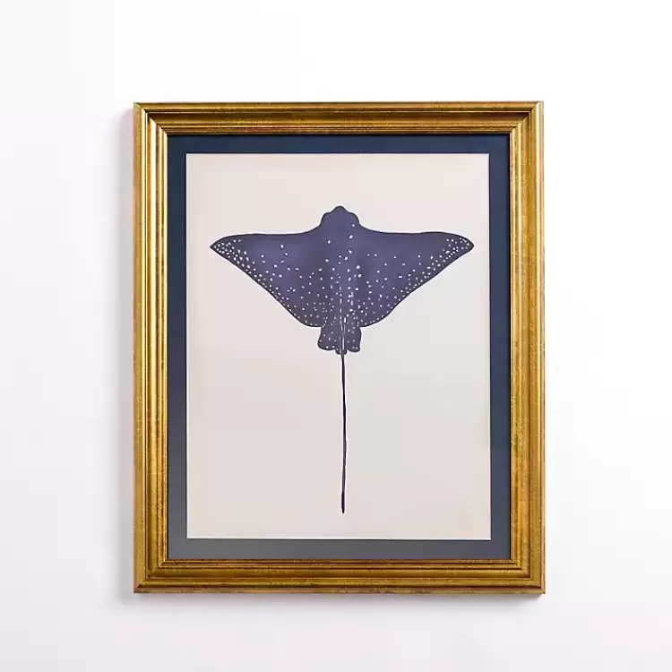 Blue Stingray Framed Art Print>Kirklands Home Online