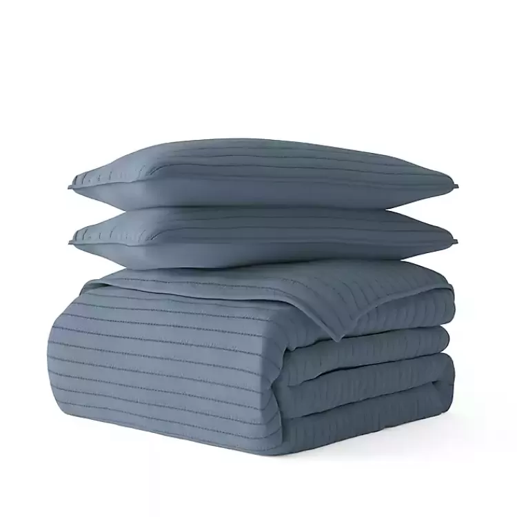 Stitched Stripes 3-pc. King Quilt Set>Kirklands Home Clearance