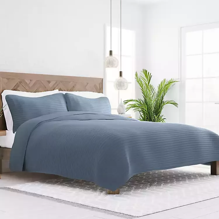Stitched Stripes 3-pc. Queen Quilt Set>Kirklands Home Flash Sale