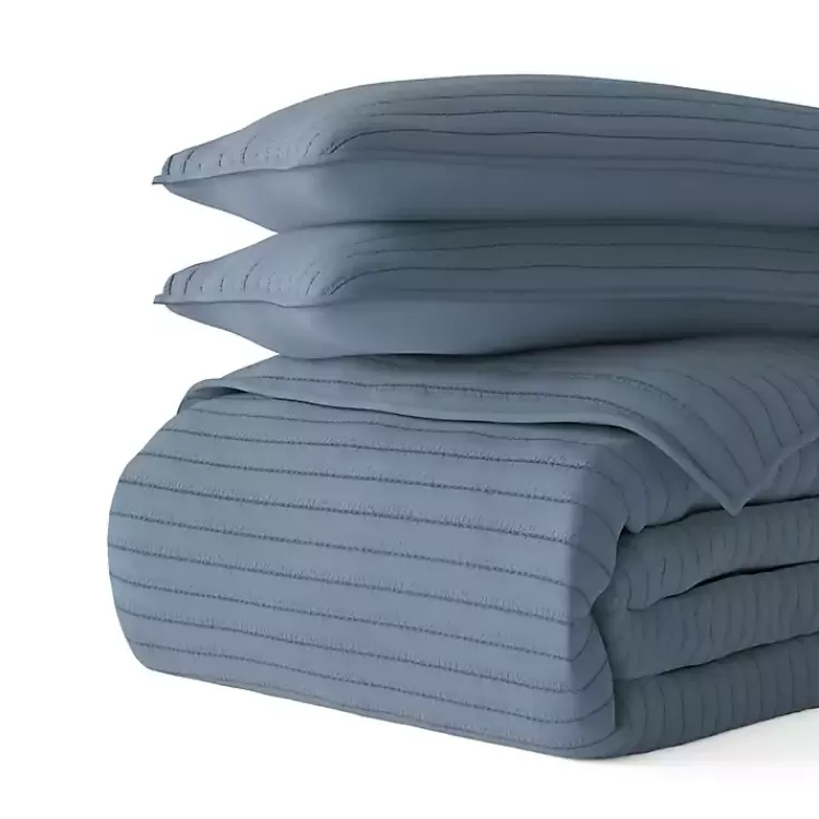 blue_stitched_stripes_pc_twin_quilt_set_2.webp Stitched Stripes 2-pc. Twin Quilt Set>Kirklands Home Best