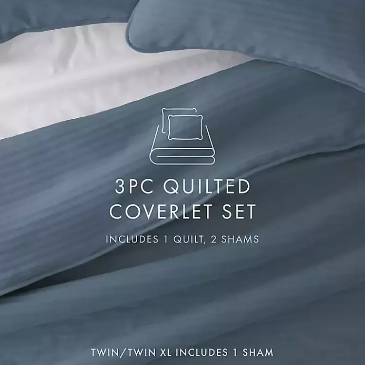 blue_stitched_stripes_pc_twin_quilt_set_7.webp Stitched Stripes 2-pc. Twin Quilt Set>Kirklands Home Best