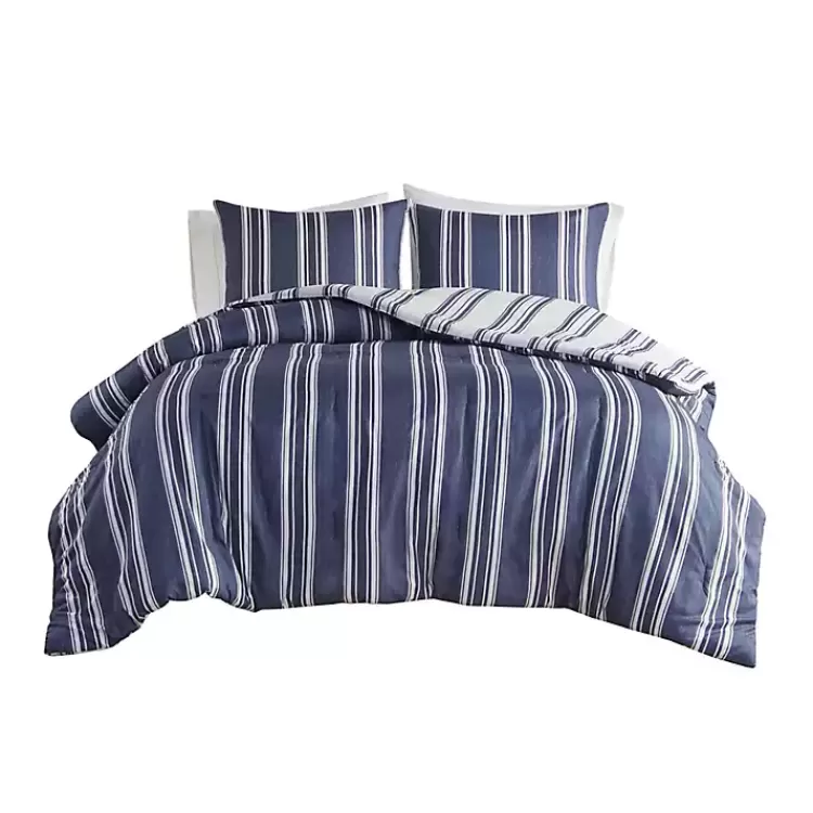 Blue Stripe Jackson 3-pc. King Comforter Set>Kirklands Home Flash Sale