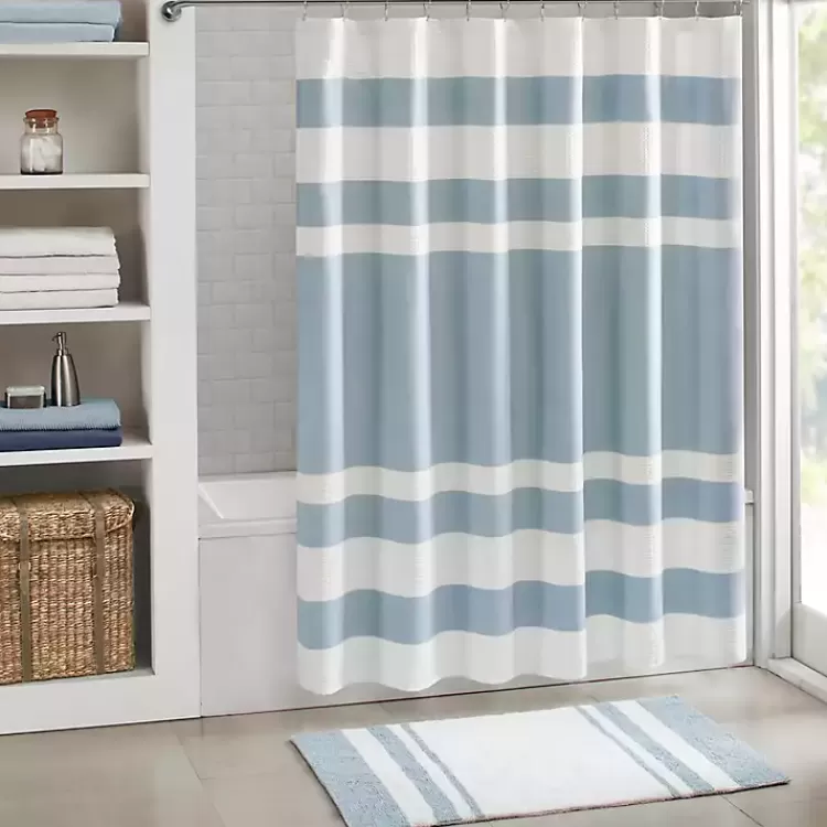 Stripe Waffle Weave Shower Curtain>Kirklands Home Flash Sale
