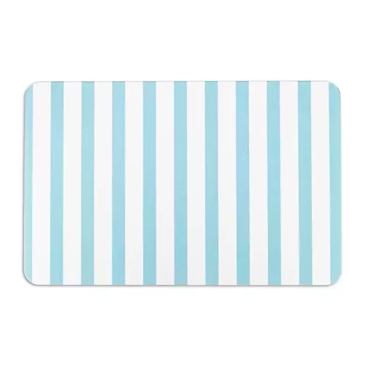 Blue Striped Stone Bath Mat>Kirklands Home Best Sale
