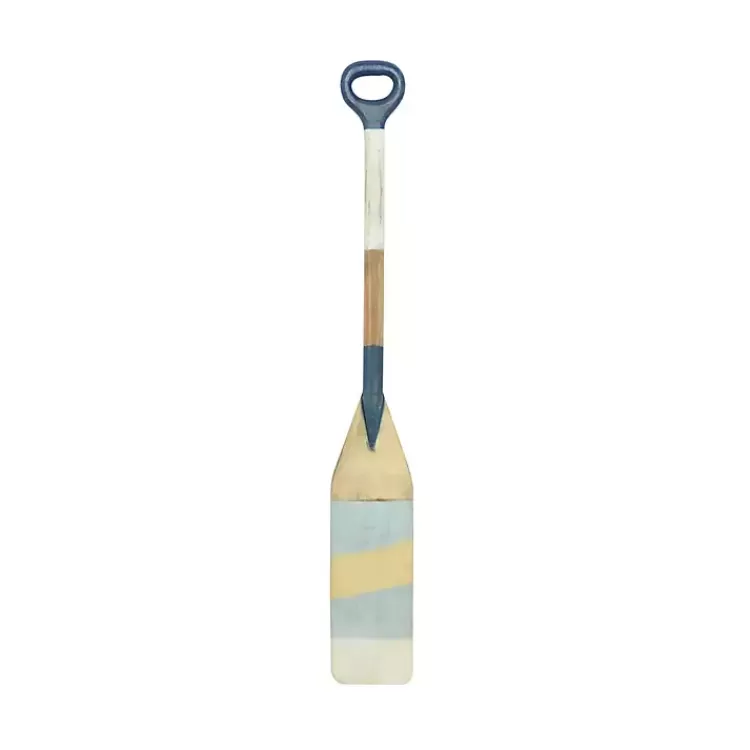 Striped Wood Canoe Oar Wall Plaque>Kirklands Home Cheap