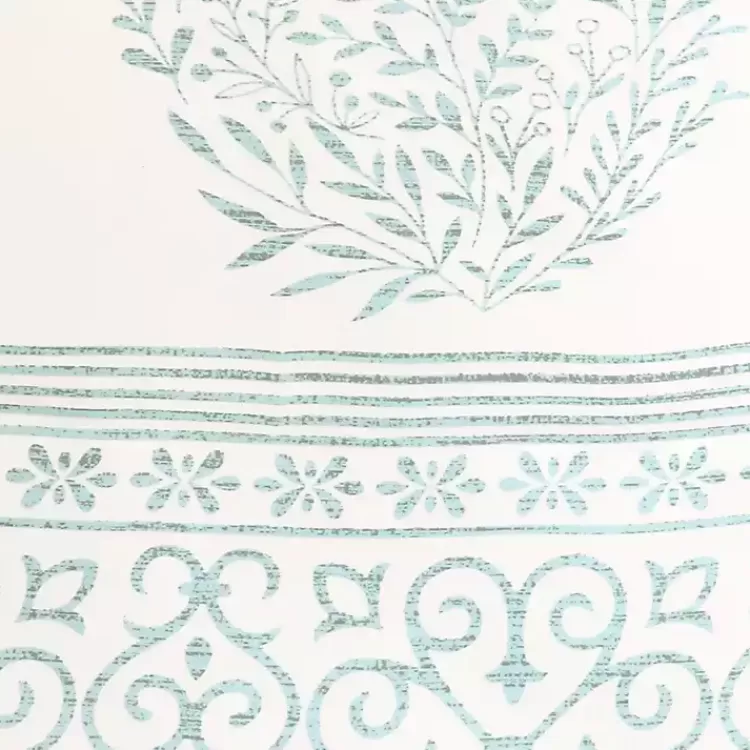 Blue Teardrop Leaves Curtain Panel Set, 84 in.>Kirklands Home Sale