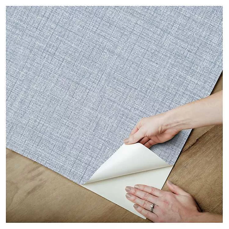blue_textured_faux_fabric_peel__stick_wallpaper_5.webp Textured Faux Fabric Peel & Stick Wallpaper>Kirklands Home Fashion