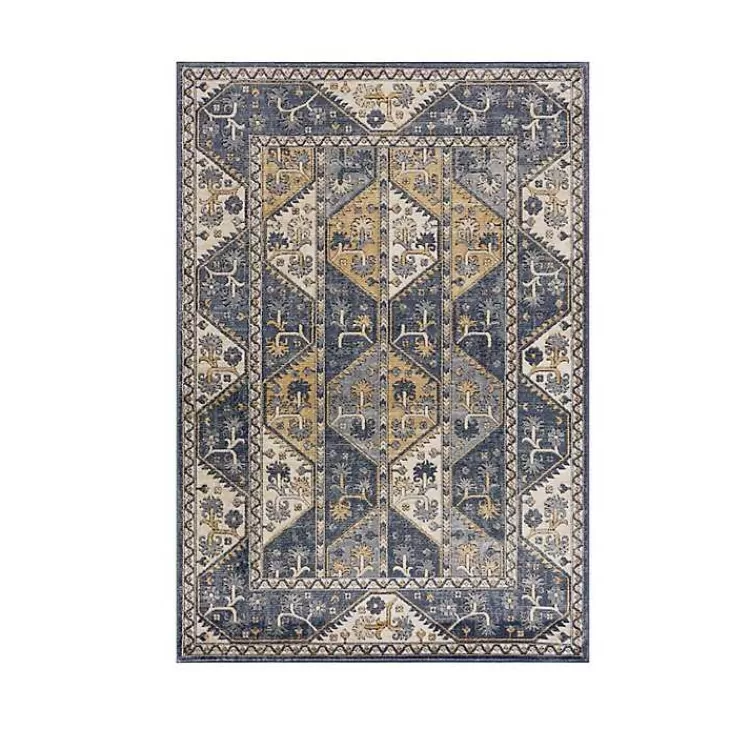 Blue Tile Border Area Rug, 8x10>Kirklands Home Cheap