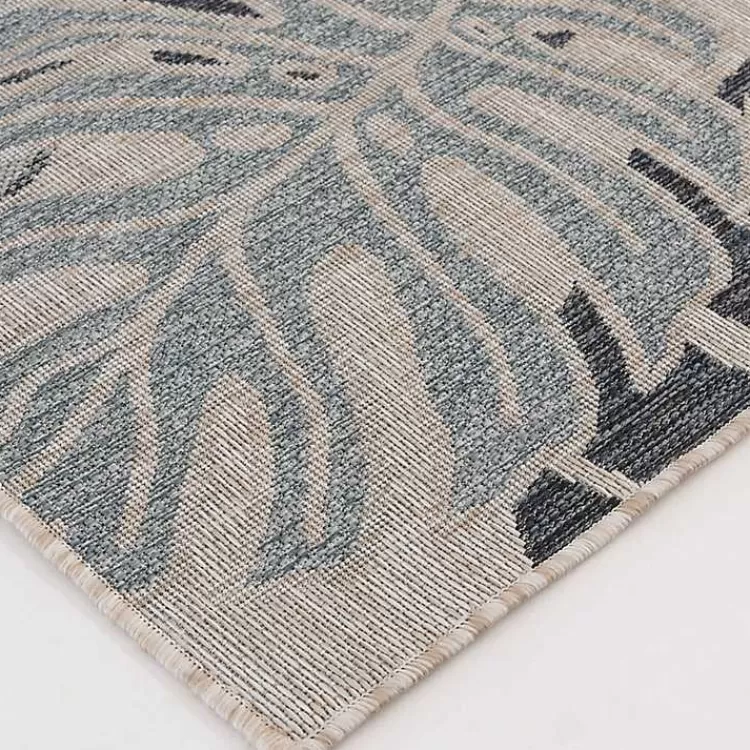 blue_tropical_leaf_indooroutdoor_area_rug_x_2.webp Tropical Leaf Indoor/Outdoor Area Rug, 5x7>Kirklands Home Cheap